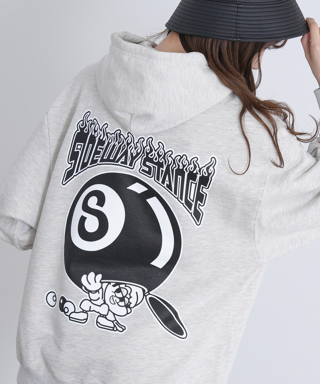 パーカー メンズ SIDEWAY STANCE サイドウェイスタンス オリジナルプリント グラフィック スウェット Sボール オーバーサイズ アメカジ カジュアル | improves | 05