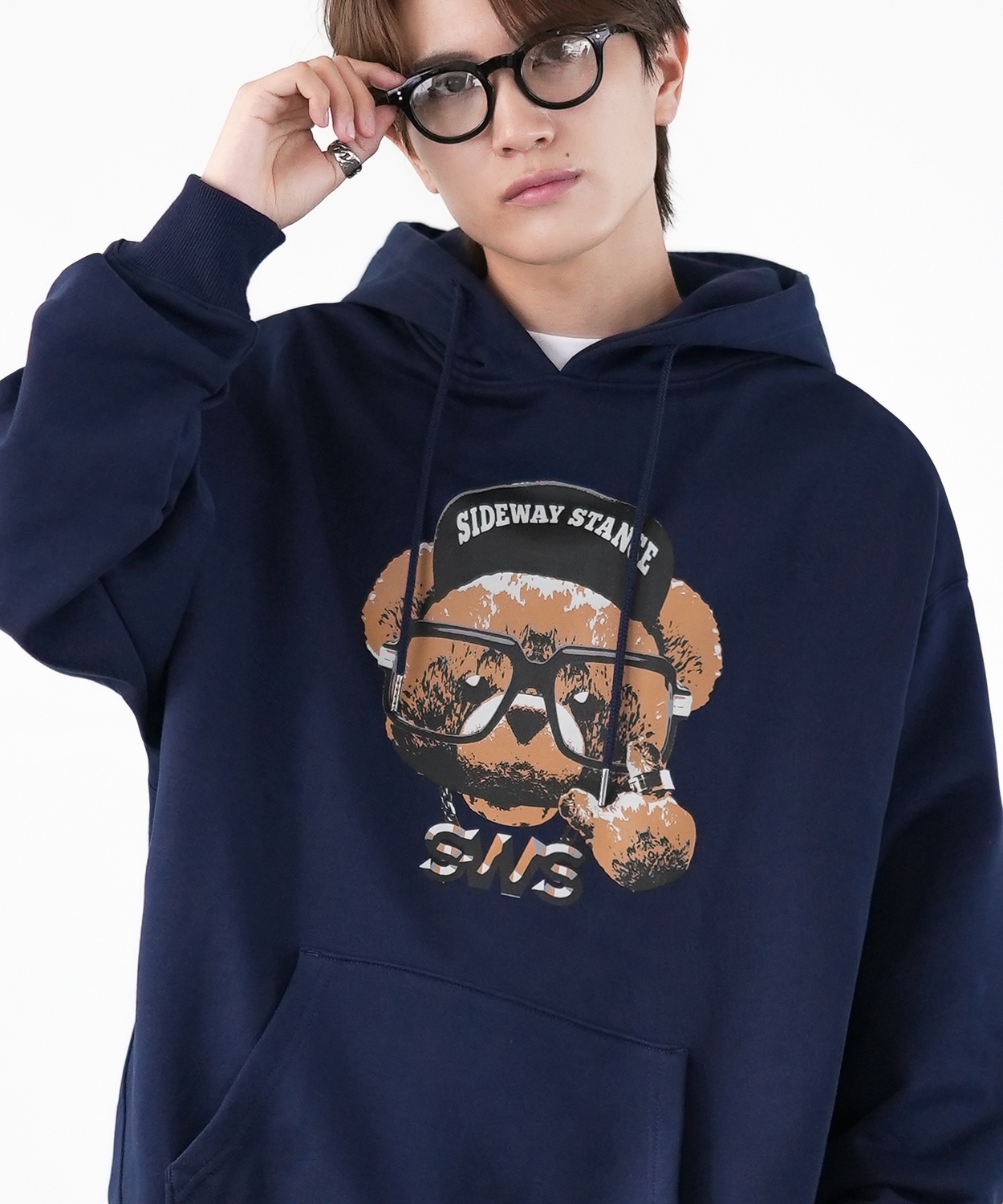 パーカー メンズ SIDEWAY STANCE サイドウェイスタンス オリジナルプリント グラフィック スウェット チーズベア オーバーサイズ アメカジ カジュアル | improves | 05