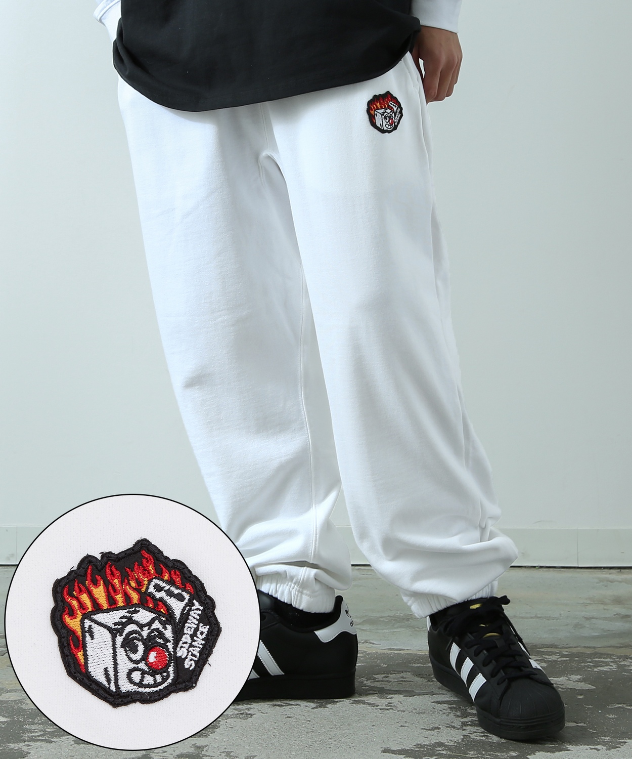 スウェットパンツ メンズ SIDEWAY STANCE サイドウェイスタンス オリジナル ワッペン刺しゅう 裏毛 ジョガーパンツ アメカジ スケーター ストリート 韓国 | improves | 09