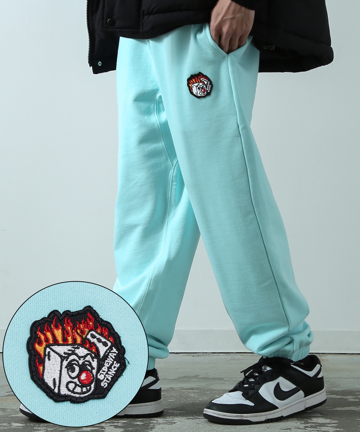 スウェットパンツ メンズ SIDEWAY STANCE サイドウェイスタンス オリジナル ワッペン刺しゅう 裏毛 ジョガーパンツ アメカジ スケーター ストリート 韓国 | improves | 12