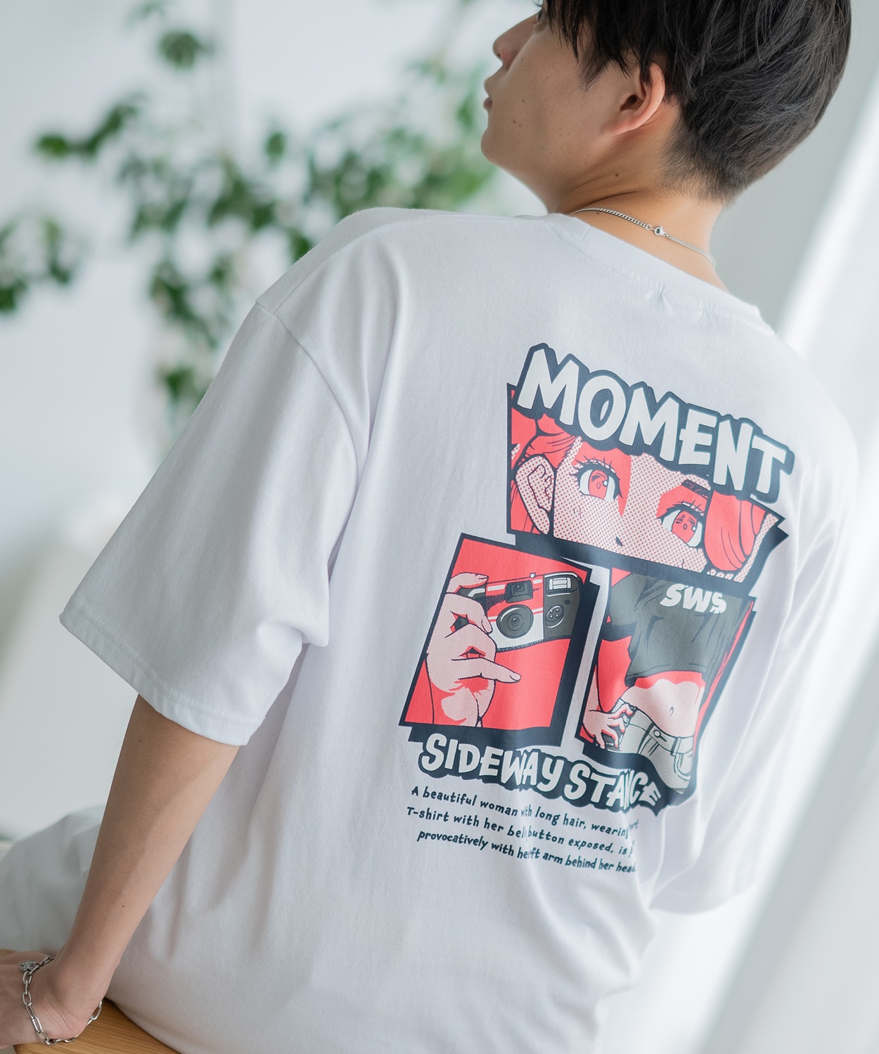半袖Tシャツ メンズ SIDEWAY STANCE サイドウェイスタンス オリジナルプリント モーメントガール グラフィック カットソー アメカジ スケーター ストリート | improves | 02