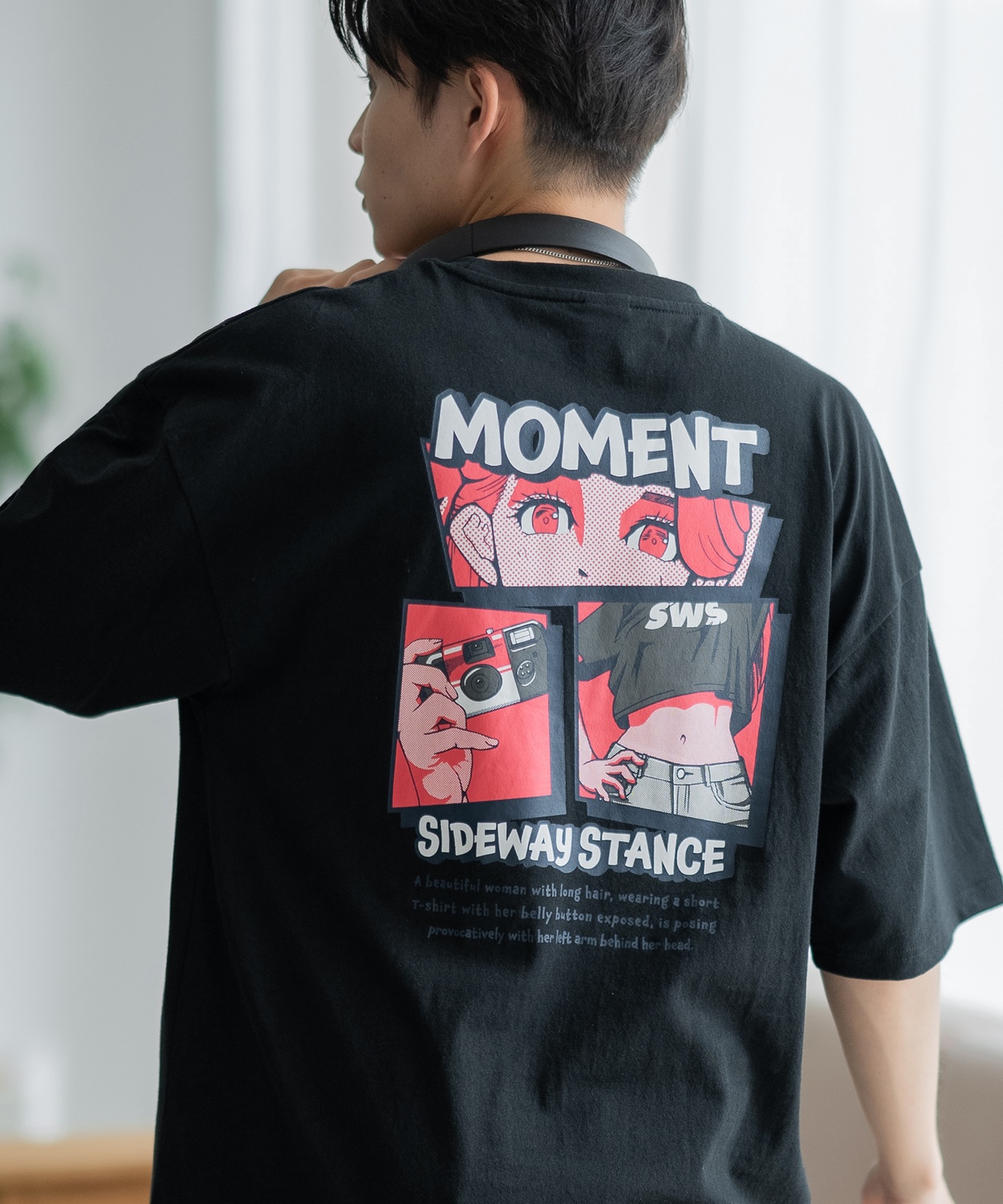 半袖Tシャツ メンズ SIDEWAY STANCE サイドウェイスタンス オリジナルプリント モーメントガール グラフィック カットソー アメカジ スケーター ストリート | improves | 01