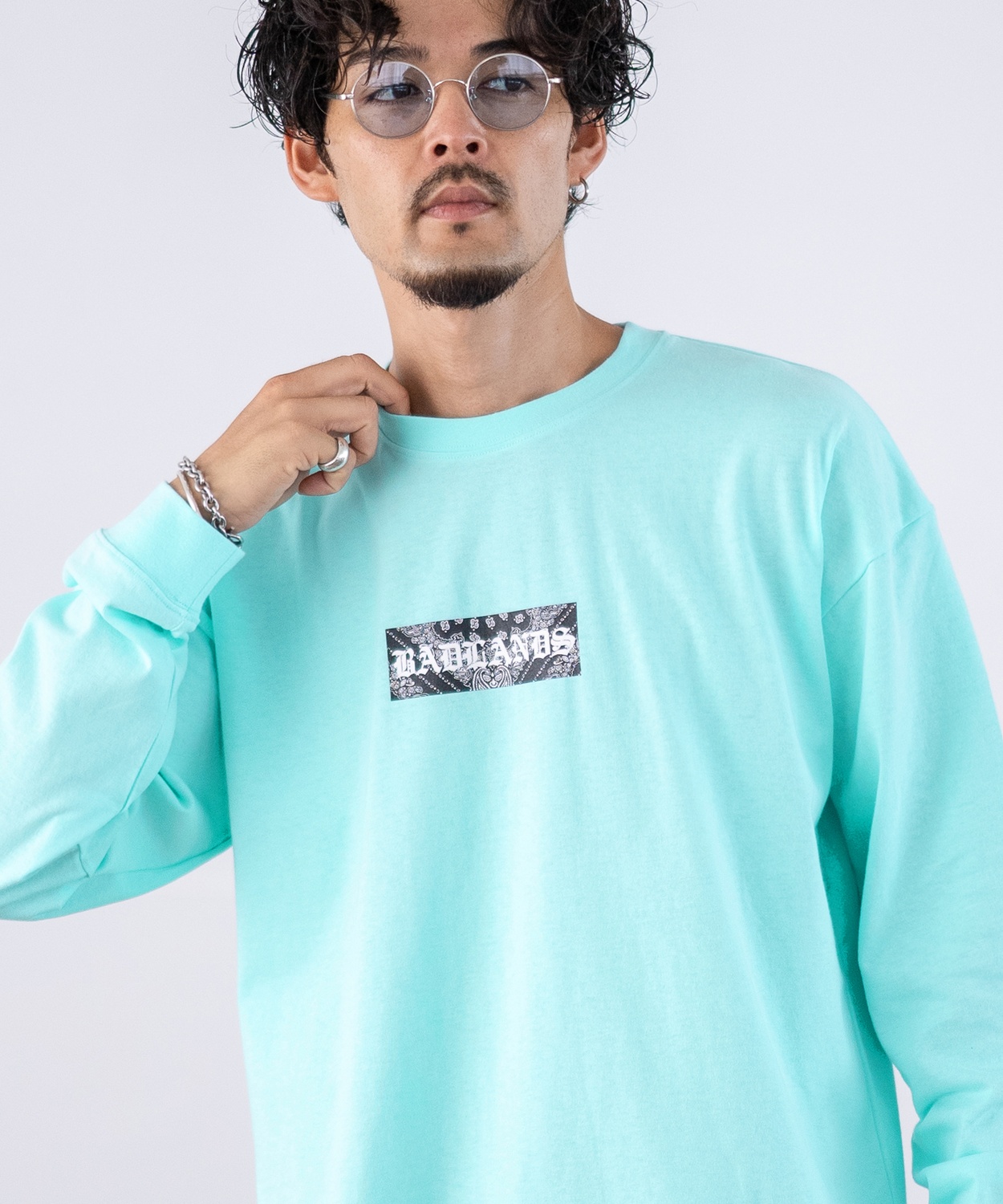 長袖Tシャツ メンズ SIDEWAY STANCE サイドウェイスタンス オリジナルプリント ペイズリーボックスロゴ グラフィック ロンT アメカジ スケーター ストリート | improves | 04