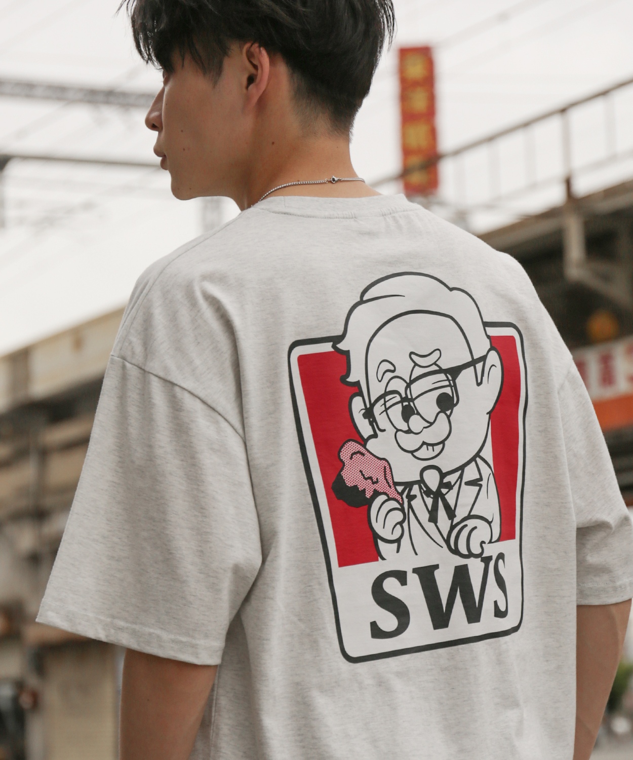 半袖Tシャツ メンズ SIDEWAY STANCE サイドウェイスタンス オリジナルプリント フライドチキン グラフィック カットソー アメカジ スケーター ストリート | improves | 03