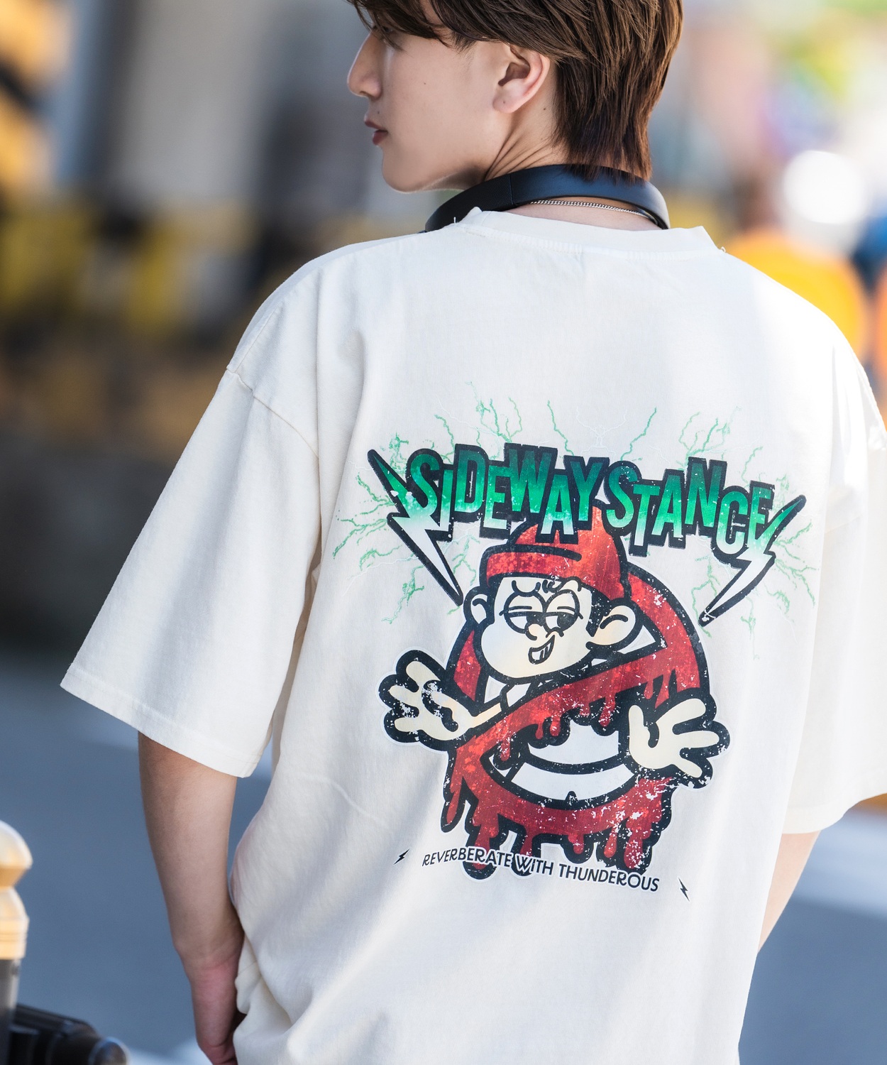 半袖Tシャツ メンズ SIDEWAY STANCE サイドウェイスタンス プリント ピグメント サン...