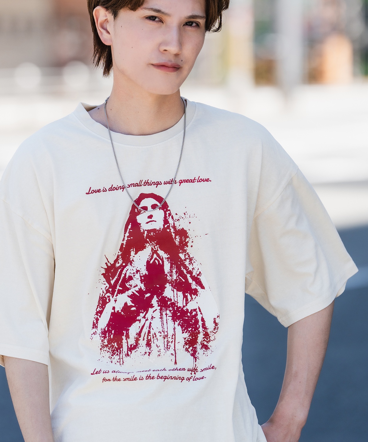 半袖Tシャツ メンズ SIDEWAY STANCE サイドウェイスタンス プリント ピグメント マリア カットソー アメカジ スケーター ストリート 古着MIX | improves | 02