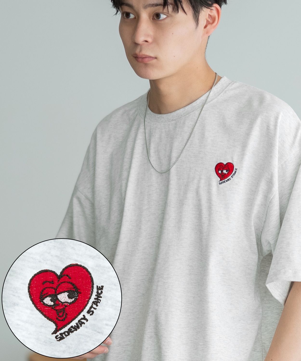 半袖Tシャツ メンズ SIDEWAY STANCE サイドウェイスタンス オリジナル ワンポイント 刺しゅう カットソー スケーター | improves | 04