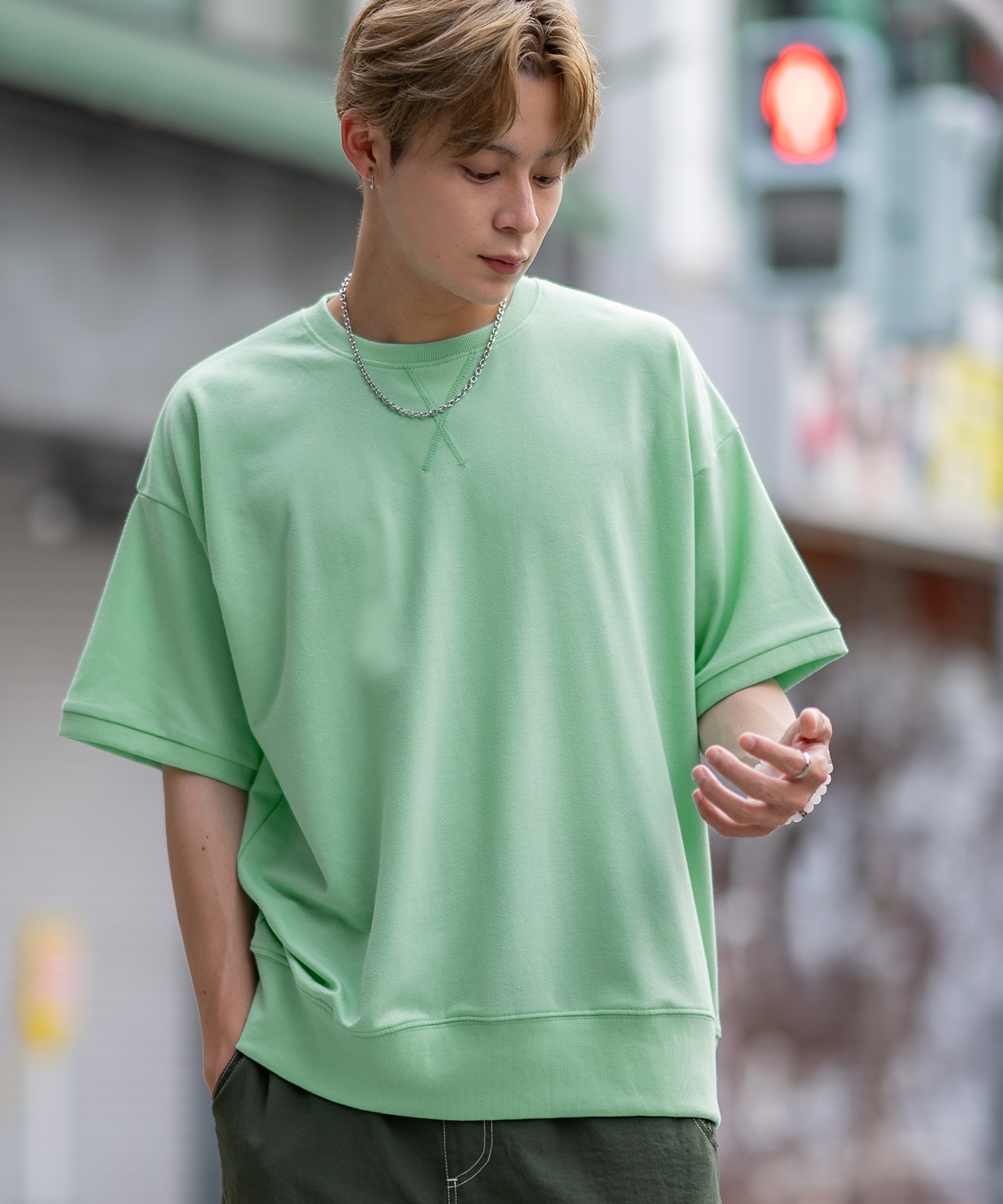 半袖トレーナーシャツ メンズ SIDEWAY STANCE サイドウェイスタンス 無地 Vガゼット スウェット 大きめ アメカジ カジュアル スケーター ストリート | improves | 03