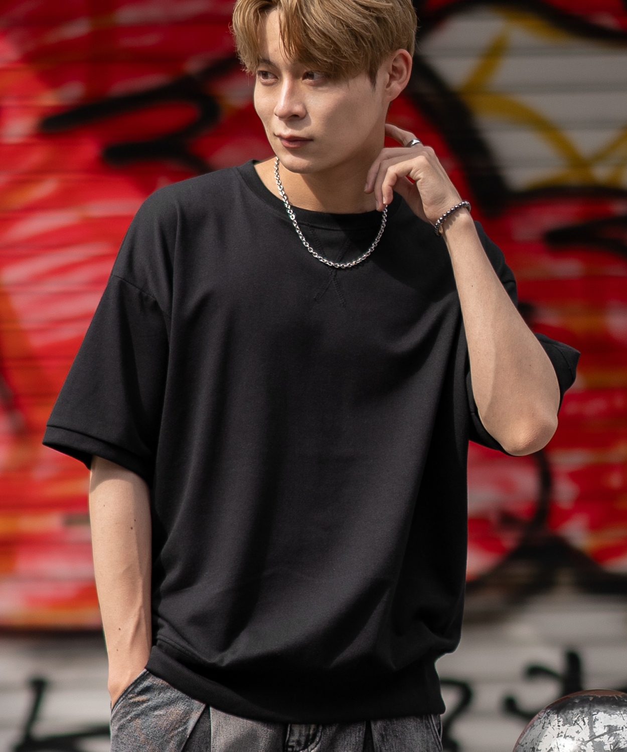 半袖トレーナーシャツ メンズ SIDEWAY STANCE サイドウェイスタンス 無地 Vガゼット スウェット 大きめ アメカジ カジュアル スケーター ストリート | improves | 07