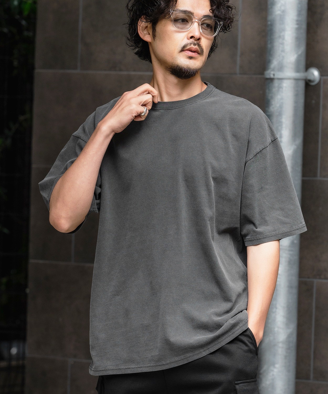 半袖Tシャツ メンズ SIDEWAY STANCE サイドウェイスタンス ピグメント加工 ヴィンテー...