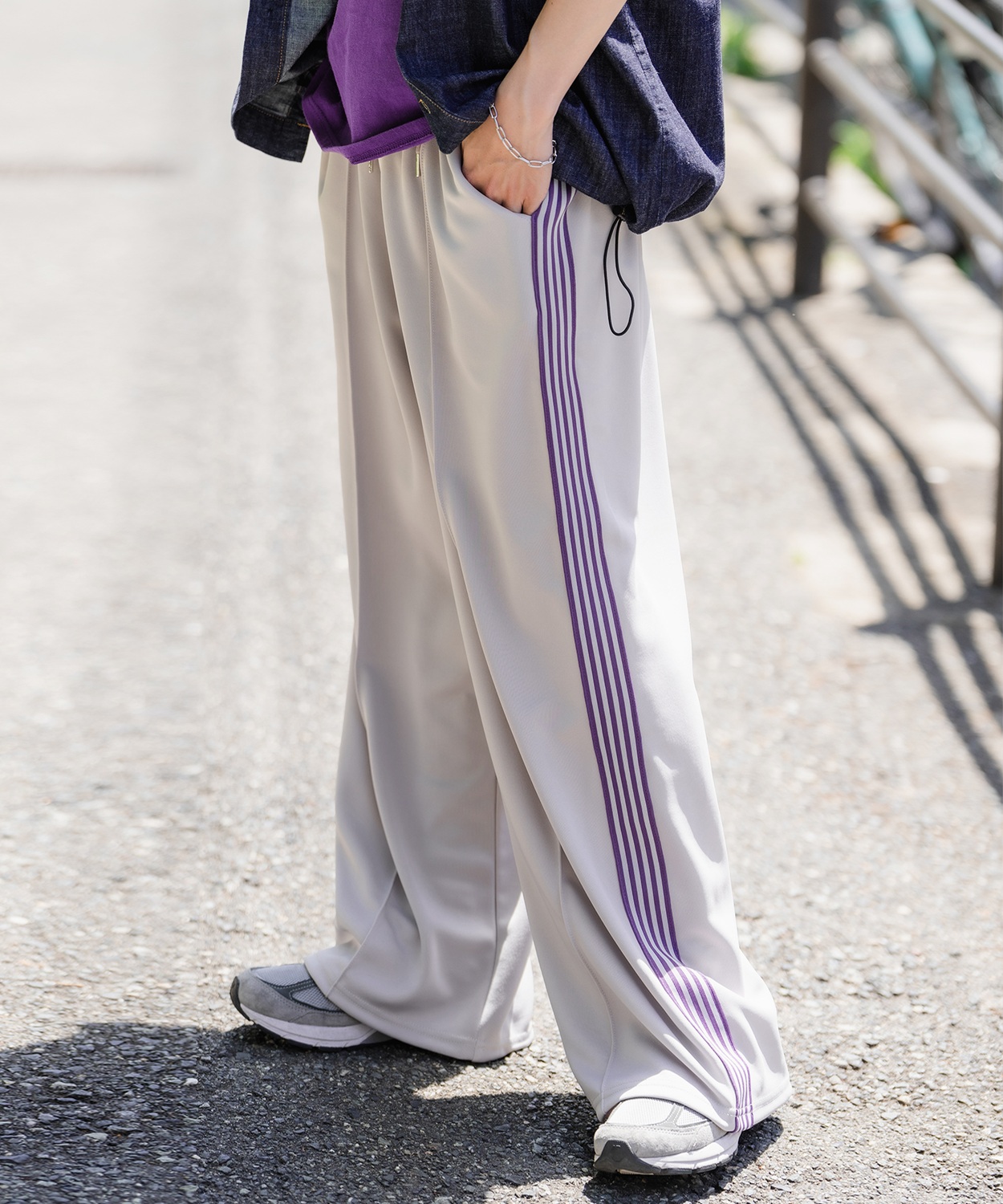 トラックパンツ メンズ SIDEWAY STANCE サイドウェイスタンス ワイド ライン ジャージ イージーパンツ トレーニングパンツ ストリート 韓国 スケーター 古着 | improves | 02