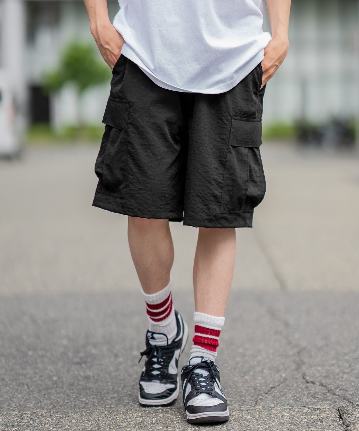 ショートパンツ メンズ SIDEWAY STANCE サイドウェイスタンス ポリワッシャー ワイド カーゴパンツ ハーフパンツ ショーツ アメカジ スケーター ストリート 古着 | improves | 02