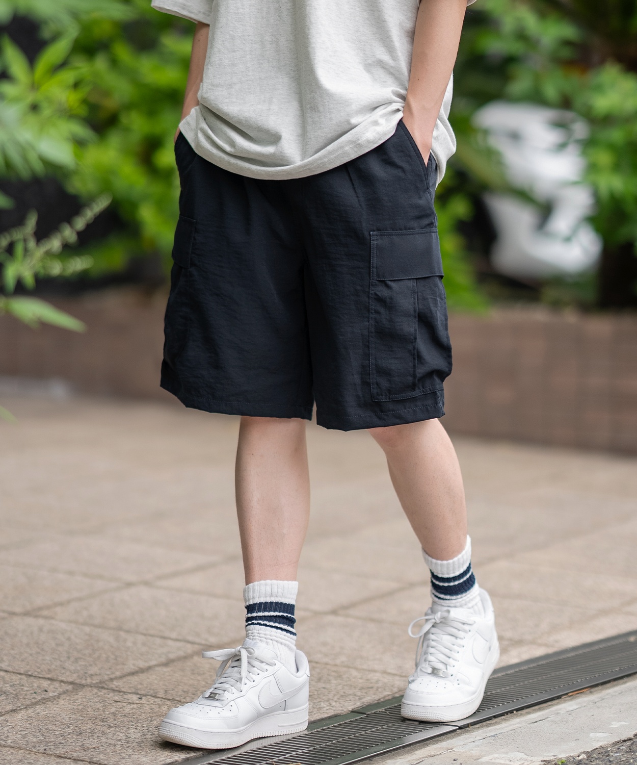 ショートパンツ メンズ SIDEWAY STANCE サイドウェイスタンス ポリワッシャー ワイド カーゴパンツ ハーフパンツ ショーツ アメカジ スケーター ストリート 古着 | improves | 03