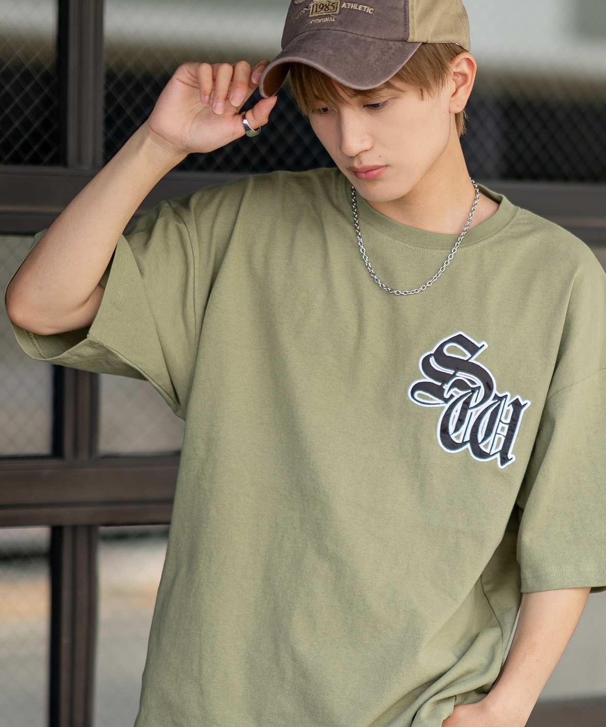 半袖Tシャツ メンズ SIDEWAY STANCE サイドウェイスタンス ワッペン刺しゅう ブラックレター カットソー アメカジ カジュアル スケーター ストリート 古着 | improves | 03