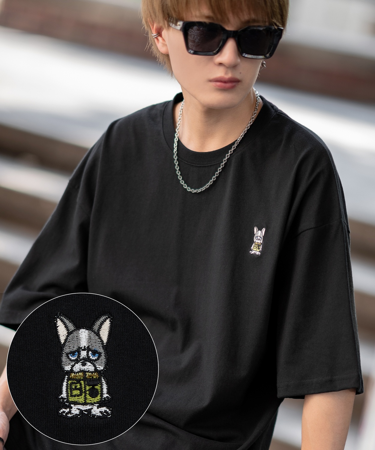 半袖Tシャツ メンズ SIDEWAY STANCE サイドウェイスタンス オリジナル ワンポイント 刺しゅう カットソー スケーター | improves | 01
