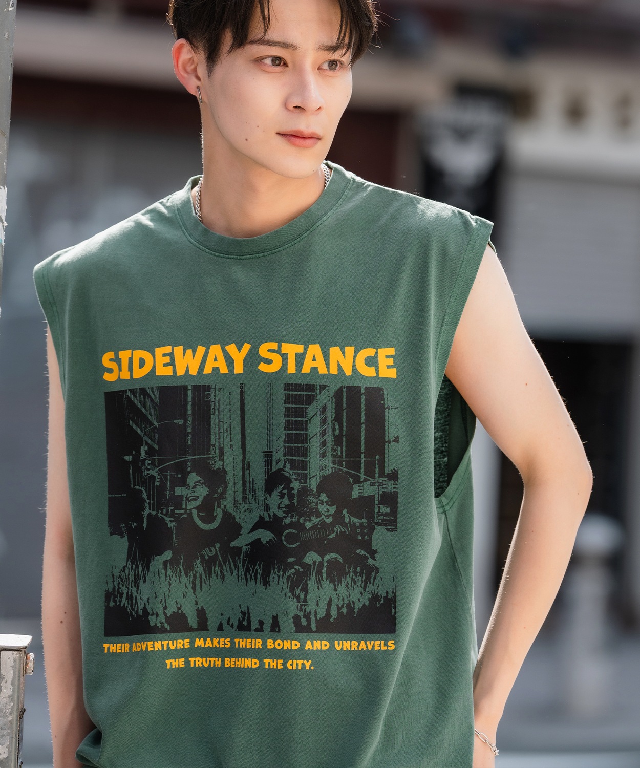 Tシャツ メンズ SIDEWAY STANCE サイドウェイスタンス ピグメント加工 ヴィンテージ加...