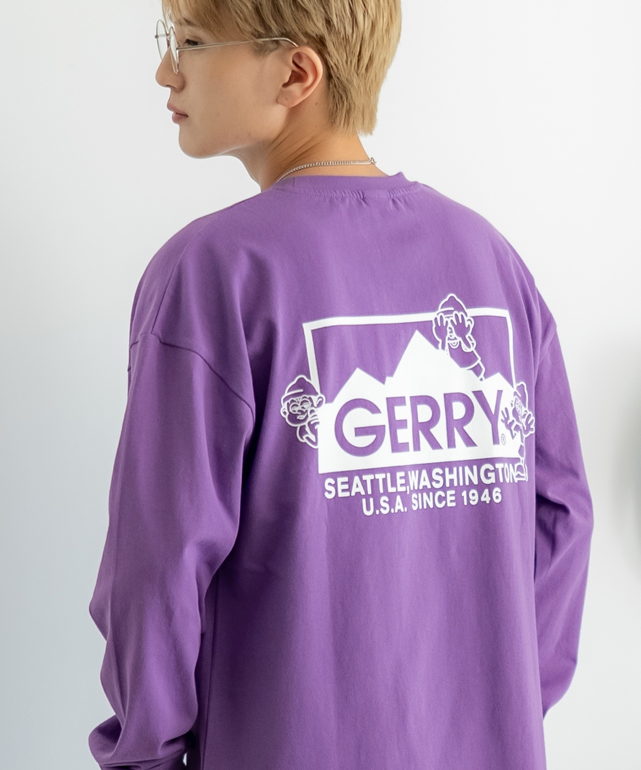 長袖Tシャツ メンズ GERRY×SIDEWAY STANCE ジェリー サイドウェイスタンス 別注 プリント ロンT ワンポイント ボックスロゴ アウトドア ストリート スケーター | GERRY | 06