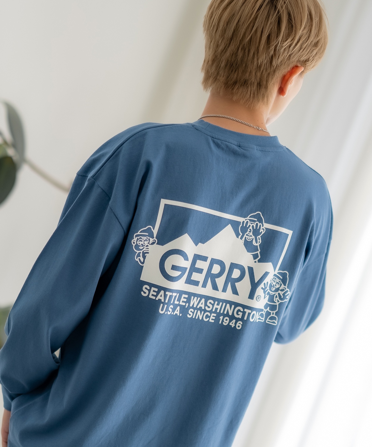 長袖Tシャツ メンズ GERRY×SIDEWAY STANCE ジェリー サイドウェイスタンス 別注 プリント ロンT ワンポイント ボックスロゴ アウトドア ストリート スケーター | GERRY | 05