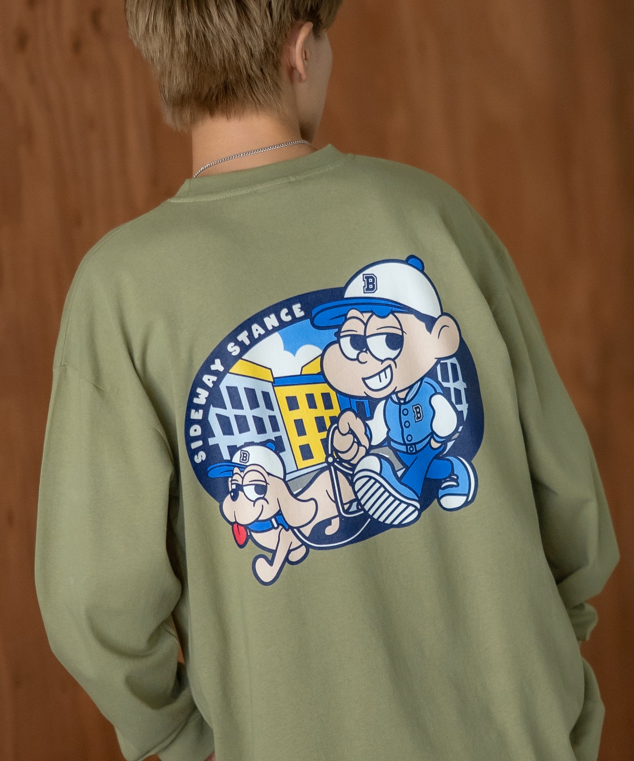 長袖Tシャツ メンズ SIDEWAY STANCE サイドウェイスタンス ストロールボーイ カットソー ロンT 大きめ アメカジ カジュアル スケーター ストリート 古着MIX 韓国 | improves | 04