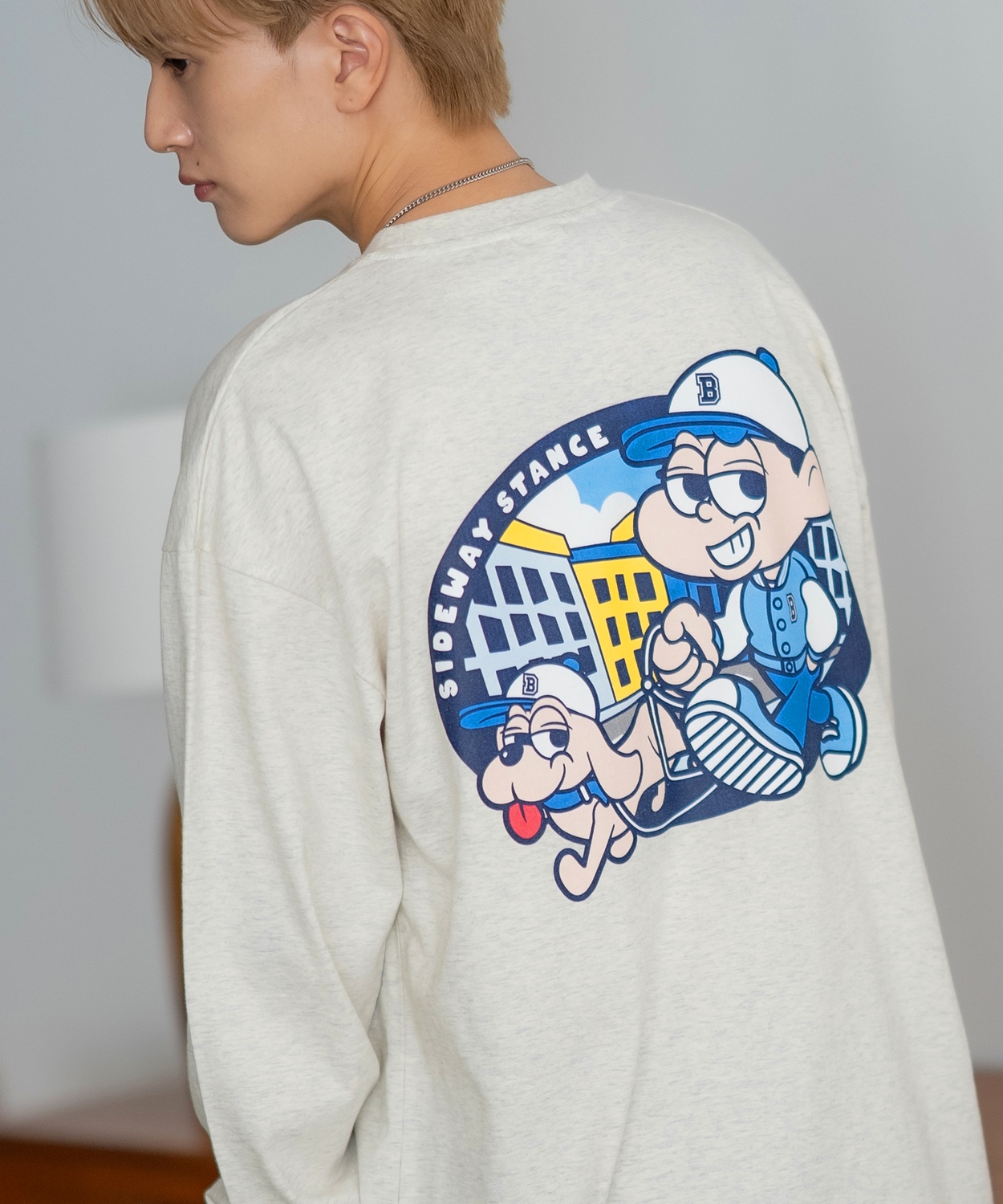 長袖Tシャツ メンズ SIDEWAY STANCE サイドウェイスタンス ストロールボーイ カットソー ロンT 大きめ アメカジ カジュアル スケーター ストリート 古着MIX 韓国 | improves | 03