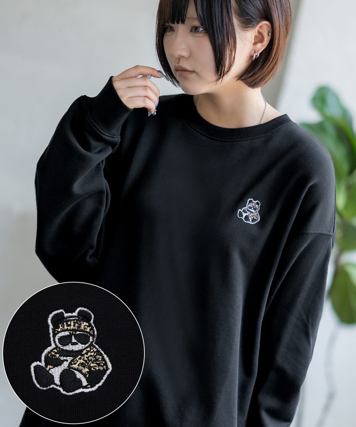 トレーナー メンズ SIDEWAY STANCE サイドウェイスタンス オリジナル ワンポイント 刺しゅう スウェットトレーナー 大きめ カジュアル スケーター ストリート | improves | 04