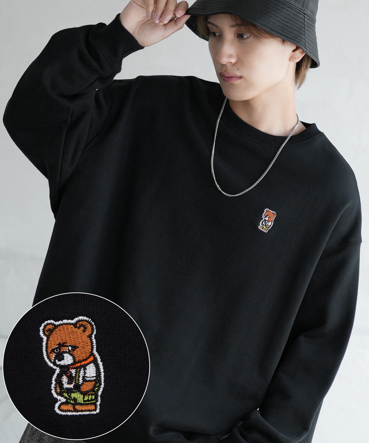 トレーナー メンズ SIDEWAY STANCE サイドウェイスタンス オリジナル ワンポイント 刺しゅう スウェットトレーナー 大きめ カジュアル スケーター ストリート | improves | 07