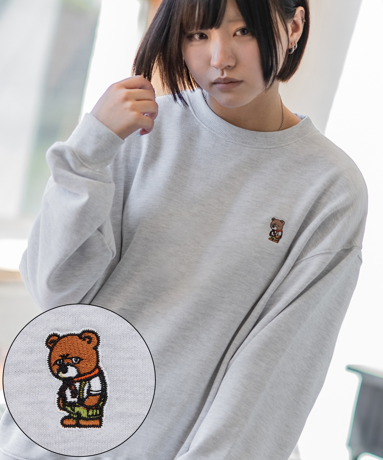 トレーナー メンズ SIDEWAY STANCE サイドウェイスタンス オリジナル ワンポイント 刺しゅう スウェットトレーナー 大きめ カジュアル スケーター ストリート | improves | 09