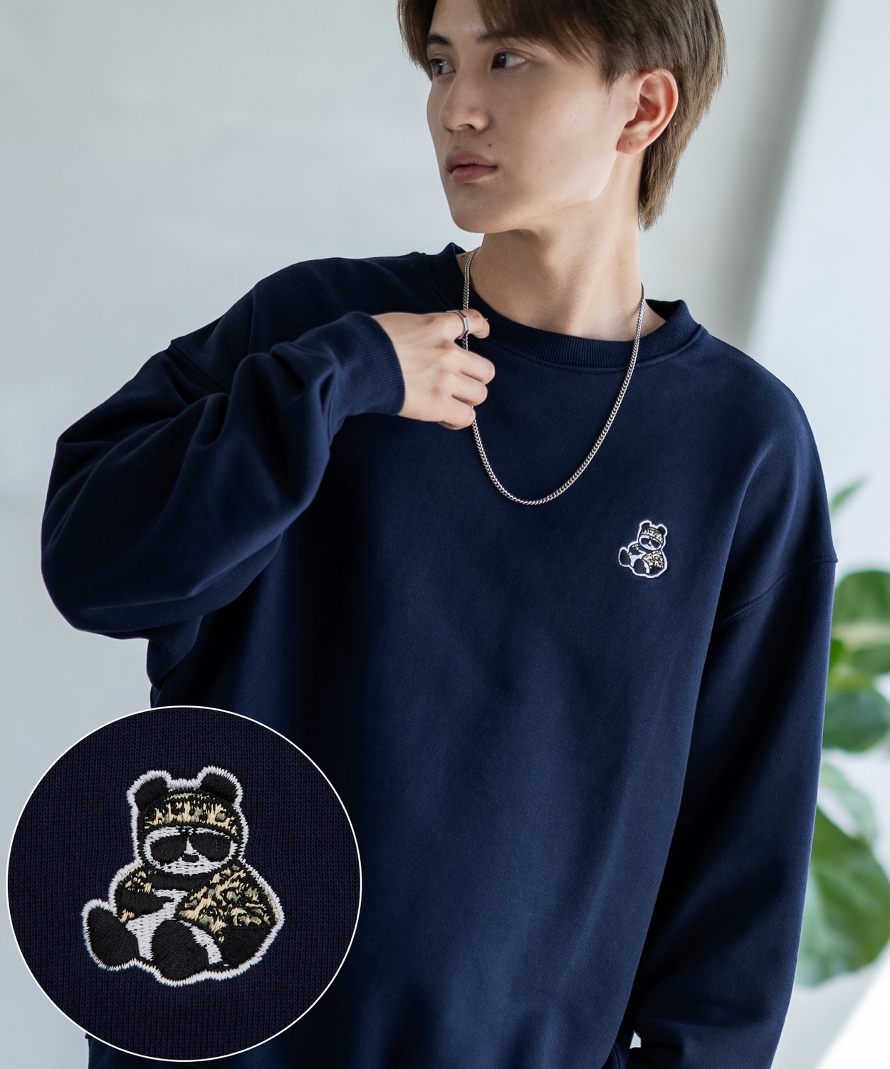 トレーナー メンズ SIDEWAY STANCE サイドウェイスタンス オリジナル ワンポイント 刺しゅう スウェットトレーナー 大きめ カジュアル スケーター ストリート | improves | 05