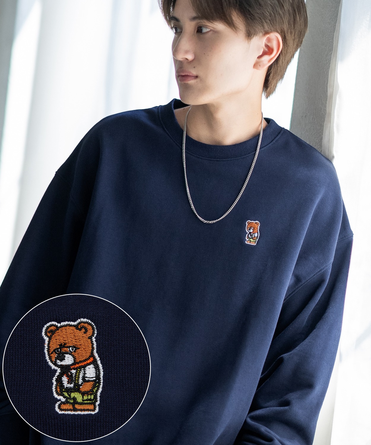 トレーナー メンズ SIDEWAY STANCE サイドウェイスタンス オリジナル ワンポイント 刺しゅう スウェットトレーナー 大きめ カジュアル スケーター ストリート | improves | 08