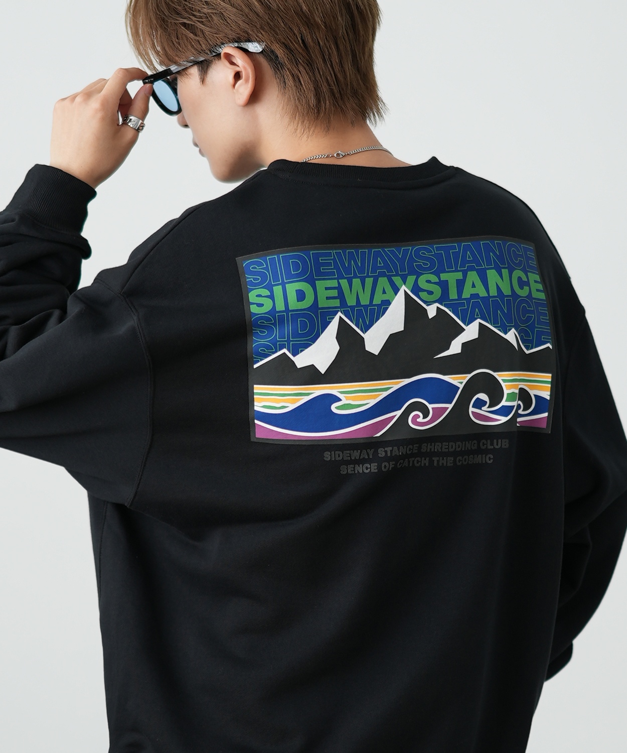 トレーナー メンズ SIDEWAY STANCE サイドウェイスタンス オリジナルプリント グラフィック スウェット ボックスロゴ オーバーサイズ アメカジ カジュアル | improves | 01