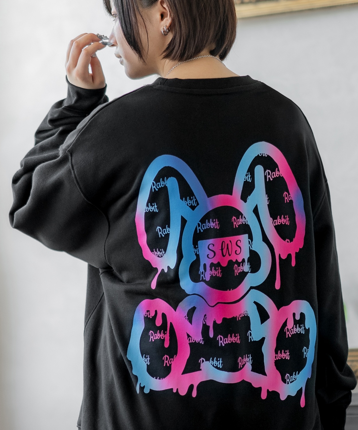 トレーナー メンズ SIDEWAY STANCE サイドウェイスタンス オリジナルプリント グラフィック スウェット グラデーション オーバーサイズ アメカジ カジュアル | improves | 01