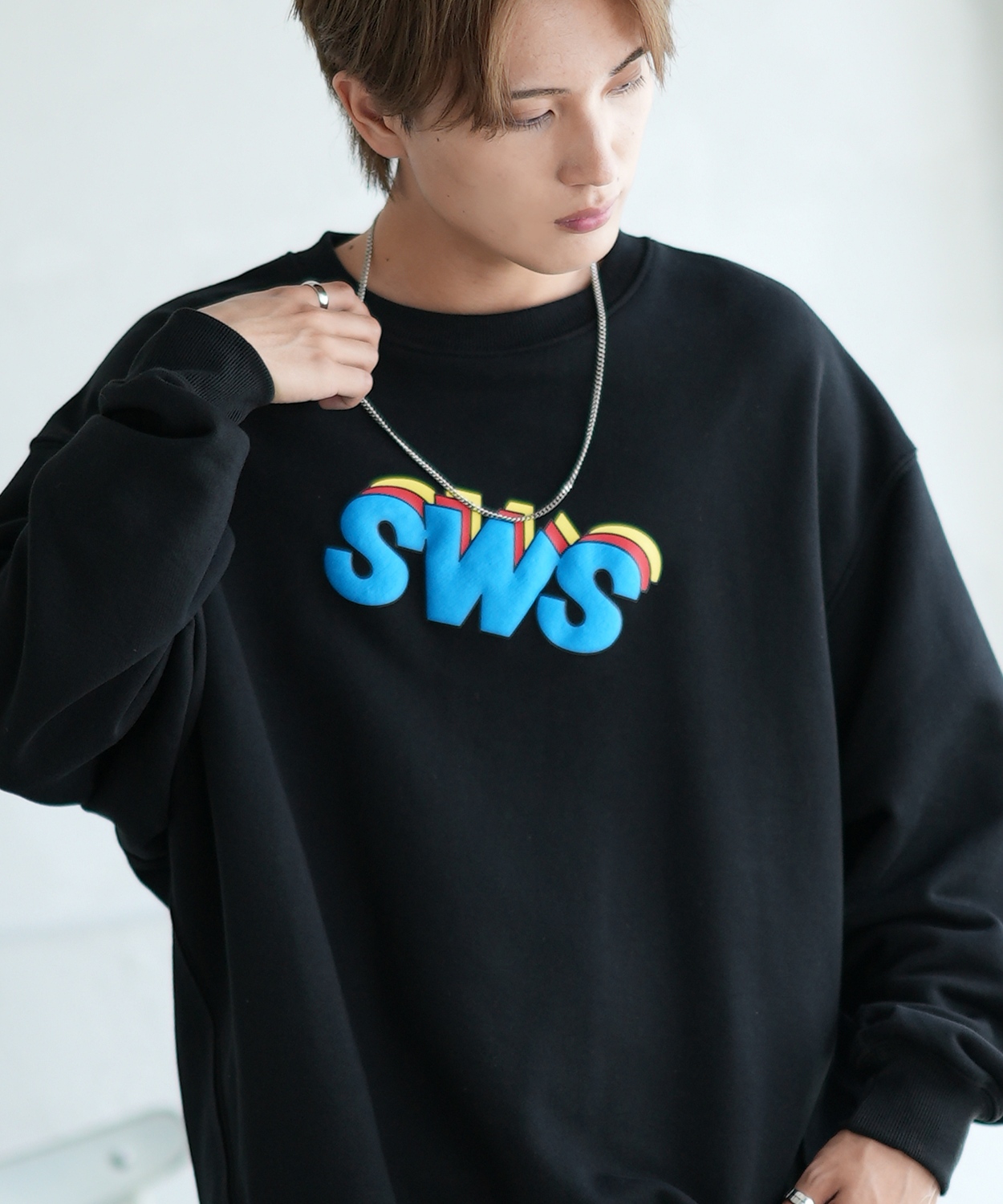 トレーナー メンズ SIDEWAY STANCE サイドウェイスタンス オリジナルプリント グラフィック スウェット SWS 発泡プリント オーバーサイズ アメカジ カジュアル | improves | 01