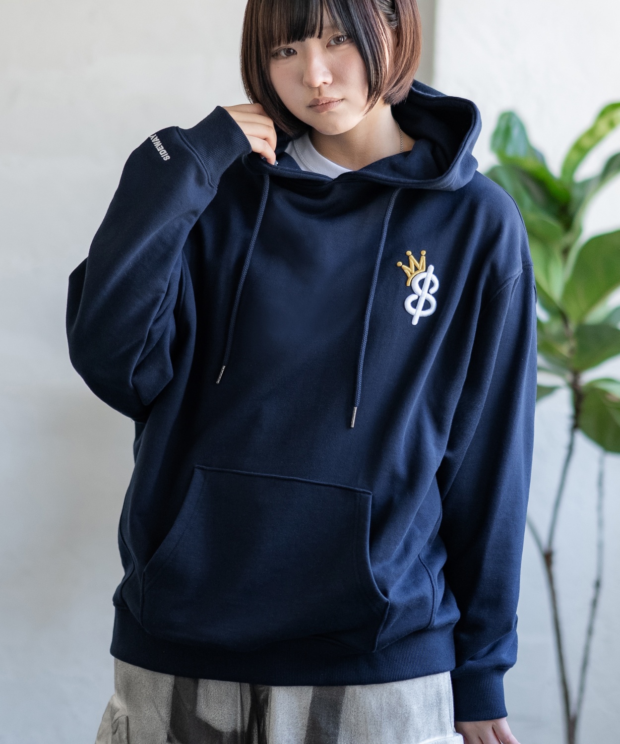 パーカー メンズ SIDEWAY STANCE サイドウェイスタンス 厚盛刺しゅう スウェット クラウンロゴ オーバーサイズ 大きめ アメカジ カジュアル | improves | 03