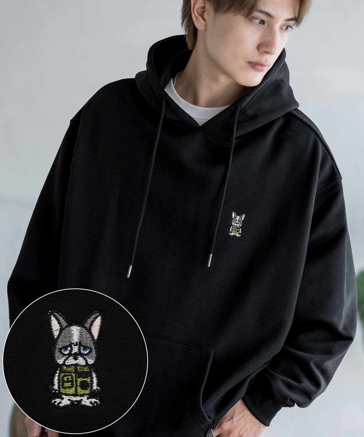 パーカー メンズ SIDEWAY STANCE サイドウェイスタンス オリジナル ワンポイント 刺しゅう スウェットプルパーカー 大きめ カジュアル スケーター ストリート | improves | 04