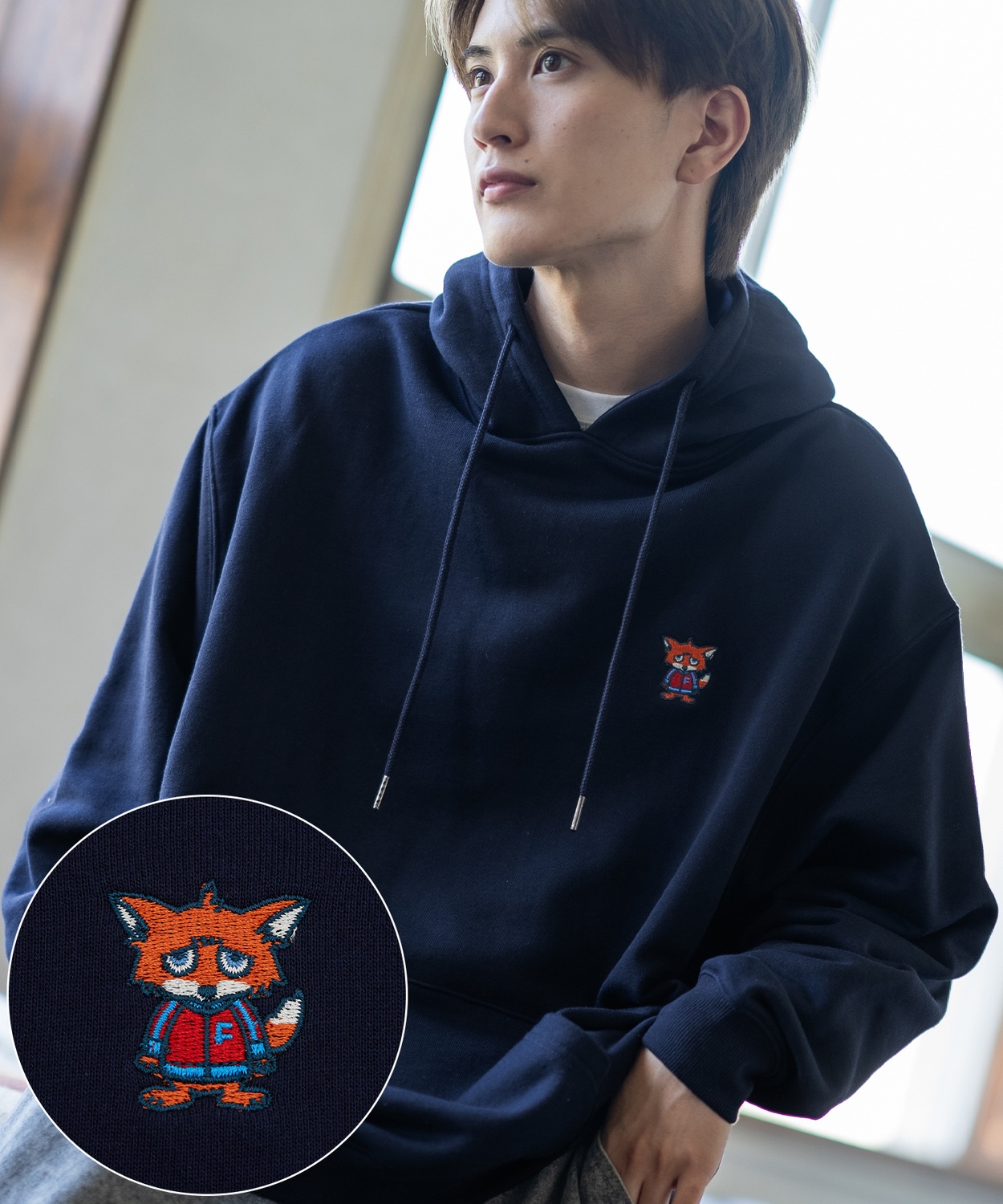 パーカー メンズ SIDEWAY STANCE サイドウェイスタンス オリジナル ワンポイント 刺しゅう スウェットプルパーカー 大きめ カジュアル スケーター ストリート | improves | 02