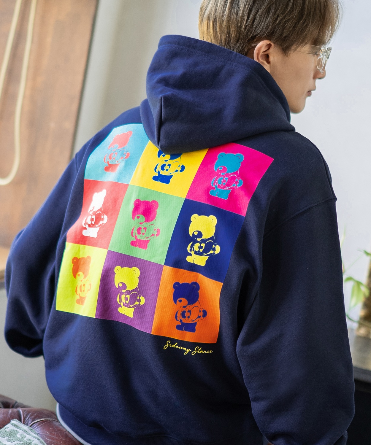 パーカー メンズ SIDEWAY STANCE サイドウェイスタンス オリジナルプリント グラフィック スウェット カラフル オーバーサイズ アメカジ カジュアル | improves | 03