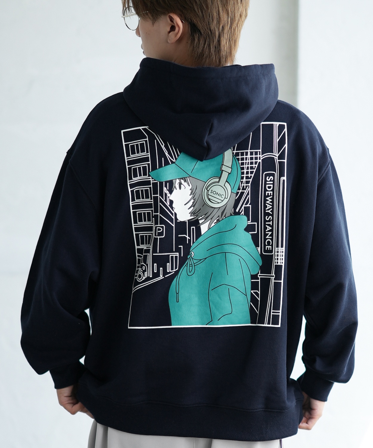 パーカー メンズ SIDEWAY STANCE サイドウェイスタンス オリジナルプリント グラフィック スウェット キャップガール オーバーサイズ アメカジ カジュアル | improves | 03