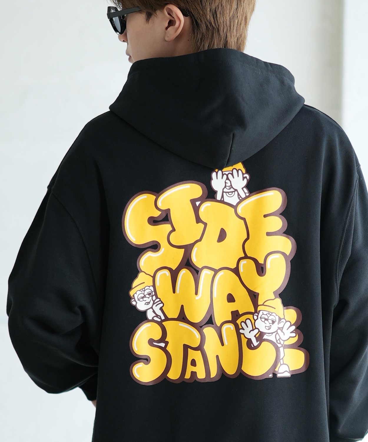パーカー メンズ SIDEWAY STANCE サイドウェイスタンス オリジナルプリント グラフィック スウェット いないいないばあ オーバーサイズ アメカジ カジュアル | improves | 01