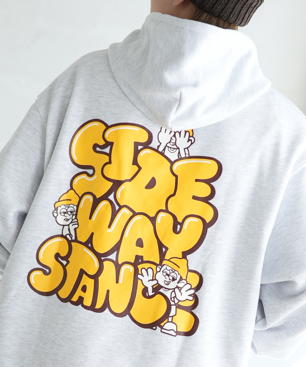 パーカー メンズ SIDEWAY STANCE サイドウェイスタンス オリジナルプリント グラフィック スウェット いないいないばあ オーバーサイズ アメカジ カジュアル | improves | 02