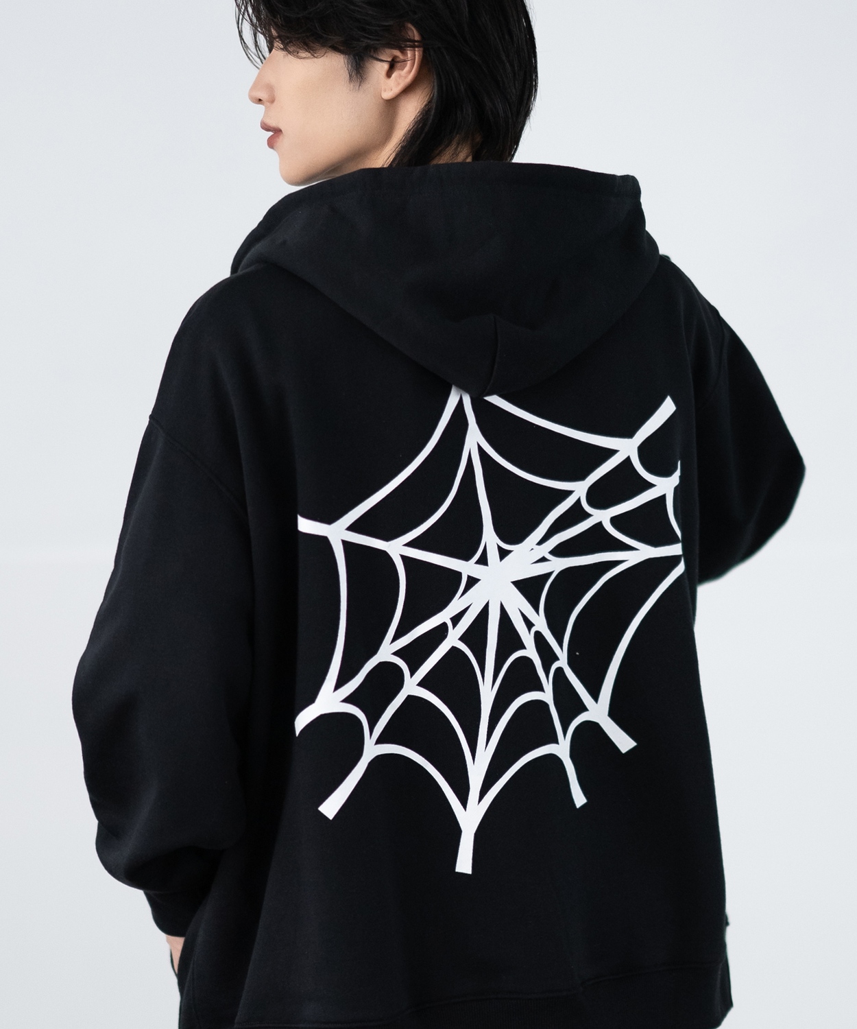 パーカー メンズ SIDEWAY STANCE サイドウェイスタンス ウェブ 厚盛プリント スウェット ジップアップ パーカー オーバーサイズ スケーター ストリート 韓国 | improves | 01