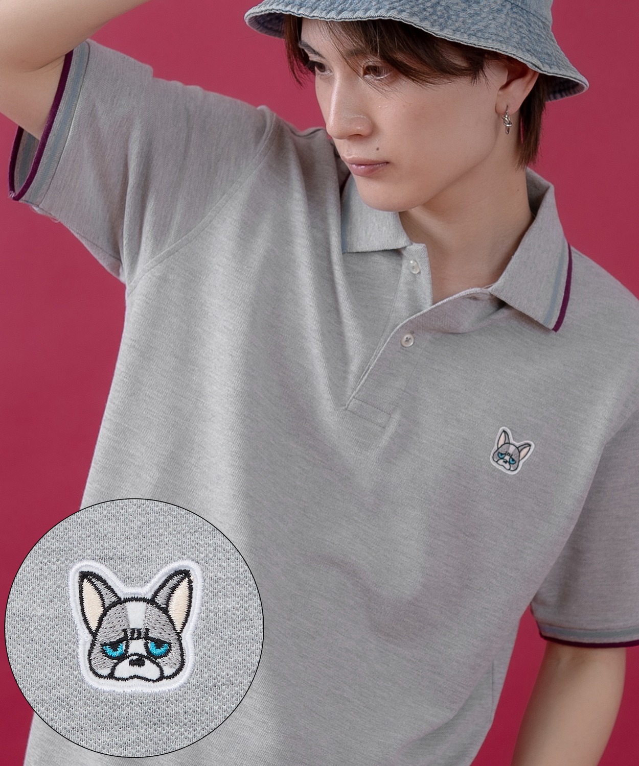 半袖 ポロシャツ メンズ レディース サイドウェイスタンス ワンポイント 刺繍 Tシャツ アメカジ カジュアル スケーター ストリート 古着MIX 韓国ファッション | improves | 03