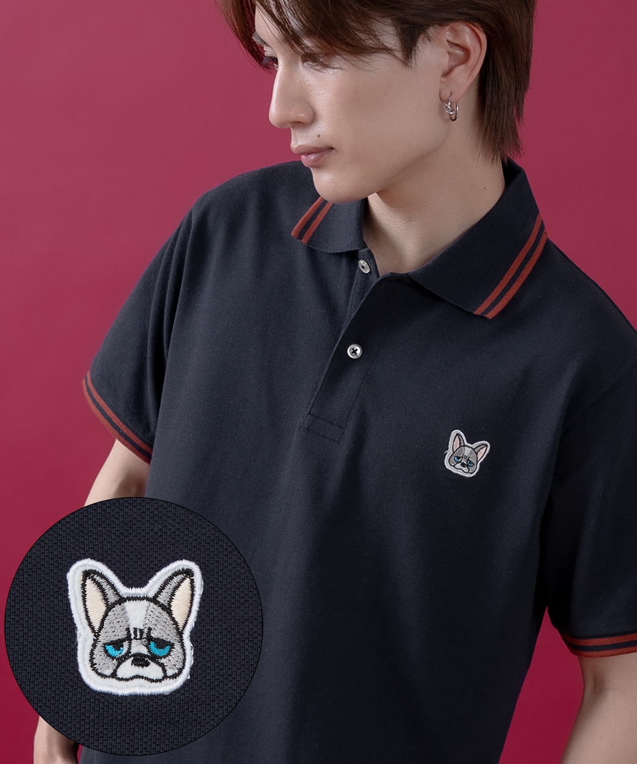 半袖 ポロシャツ メンズ レディース サイドウェイスタンス ワンポイント 刺繍 Tシャツ アメカジ カジュアル スケーター ストリート 古着MIX 韓国ファッション | improves | 04