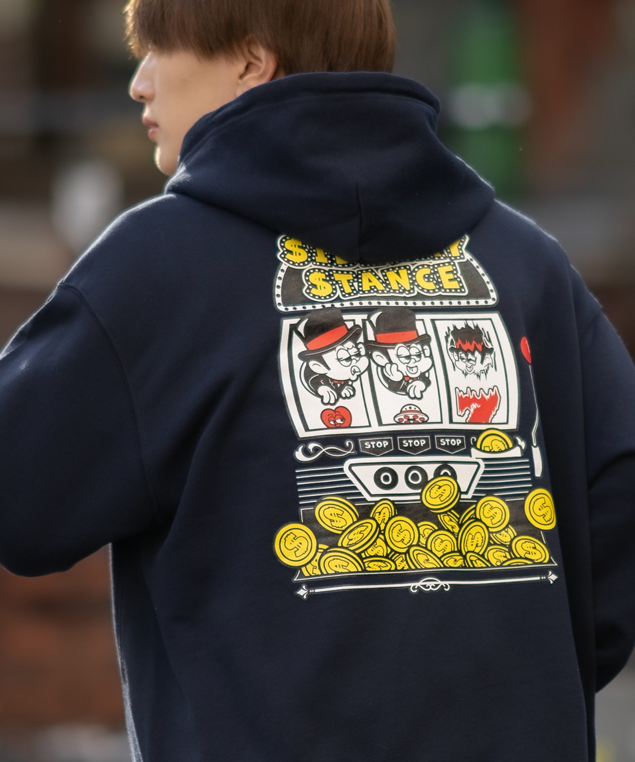 パーカー メンズ SIDEWAY STANCE サイドウェイスタンス オリジナルプリント グラフィック スウェット スロット オーバーサイズ アメカジ カジュアル | improves | 02