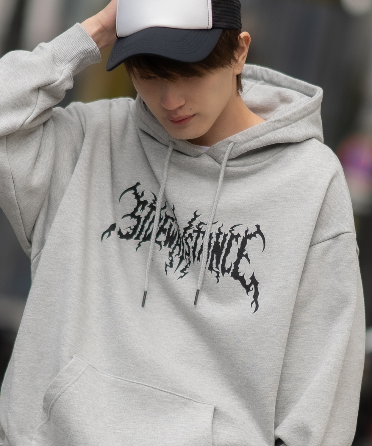 パーカー メンズ SIDEWAY STANCE サイドウェイスタンス オリジナルプリント グラフィック スウェット バンドロゴ オーバーサイズ アメカジ カジュアル | improves | 03