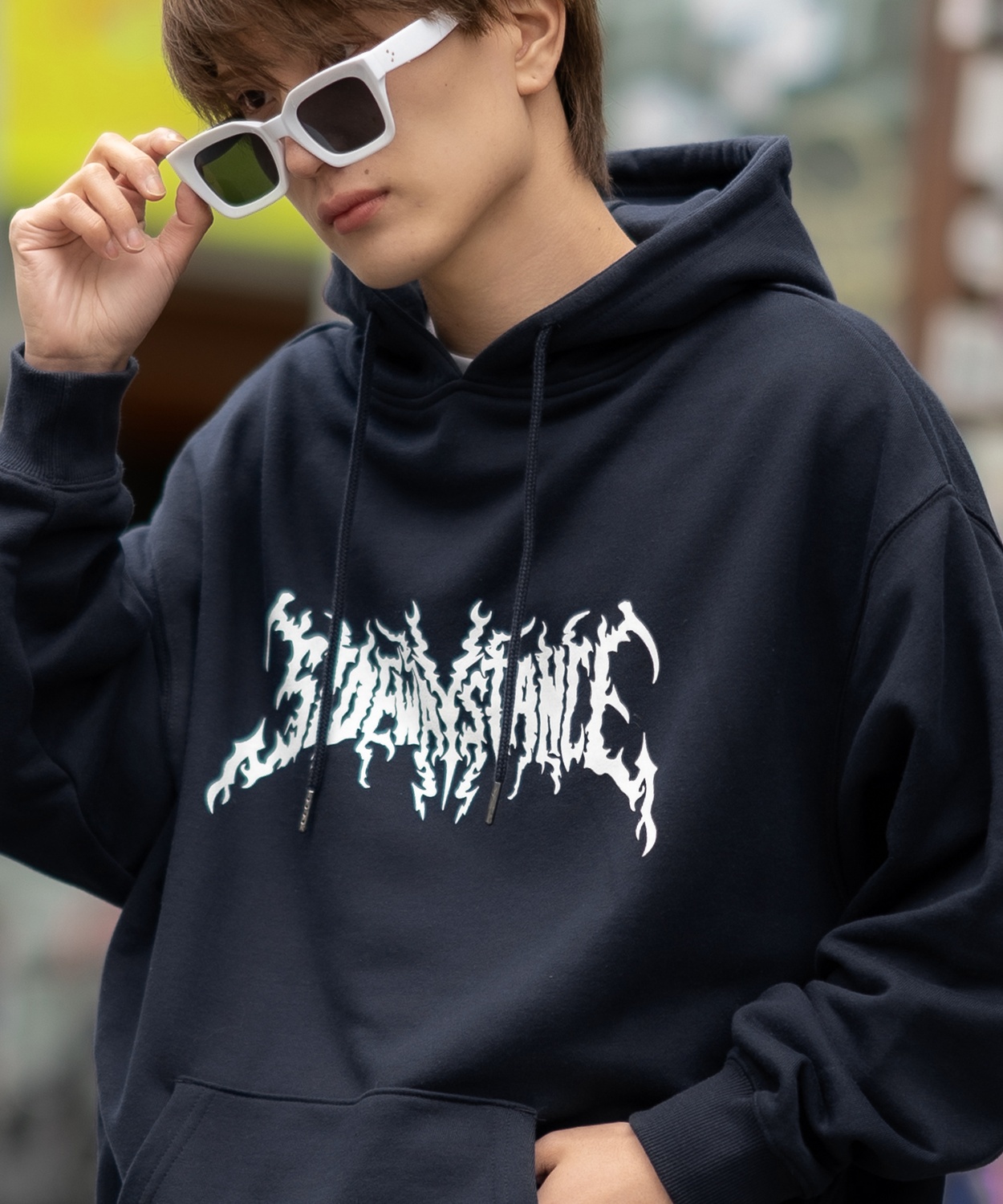 パーカー メンズ SIDEWAY STANCE サイドウェイスタンス オリジナルプリント グラフィック スウェット バンドロゴ オーバーサイズ アメカジ カジュアル | improves | 02