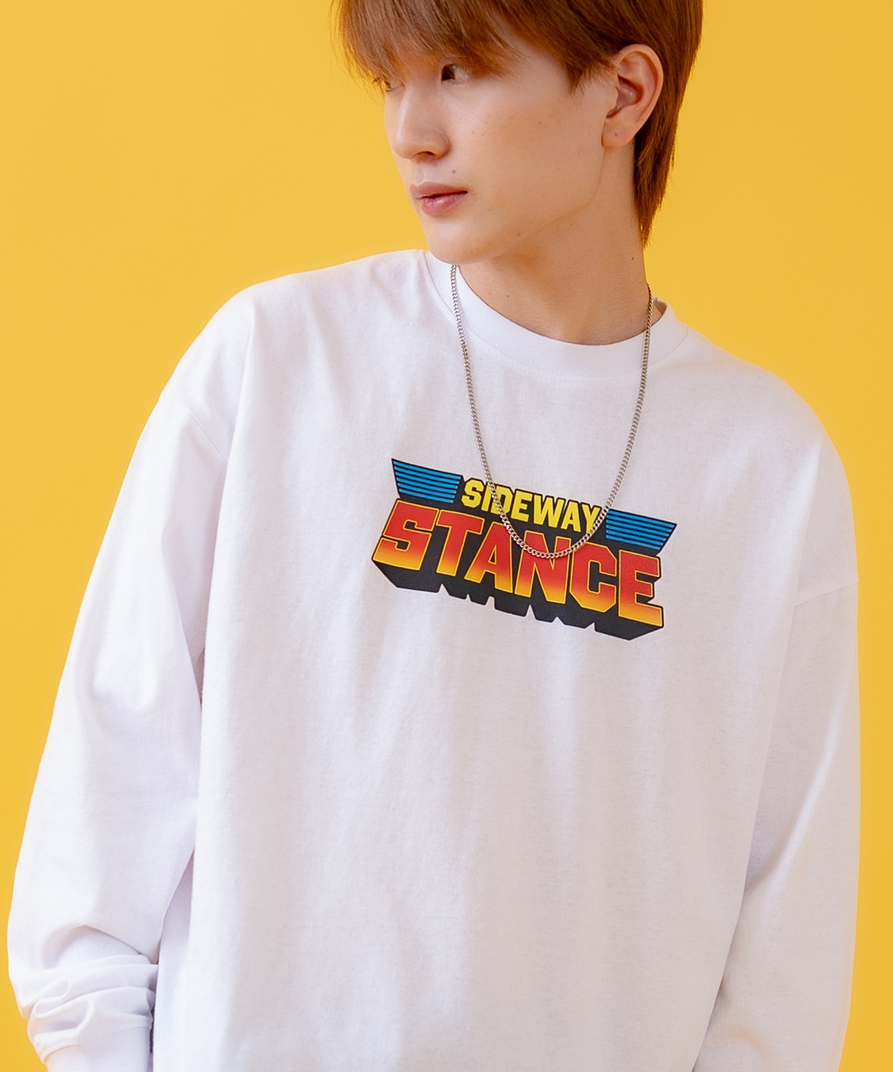 長袖Tシャツ メンズ SIDEWAY STANCE サイドウェイスタンス オリジナルプリント レンジャーロゴ グラフィック ロンT カットソー スケーター ストリート 古着 韓国 | improves | 01