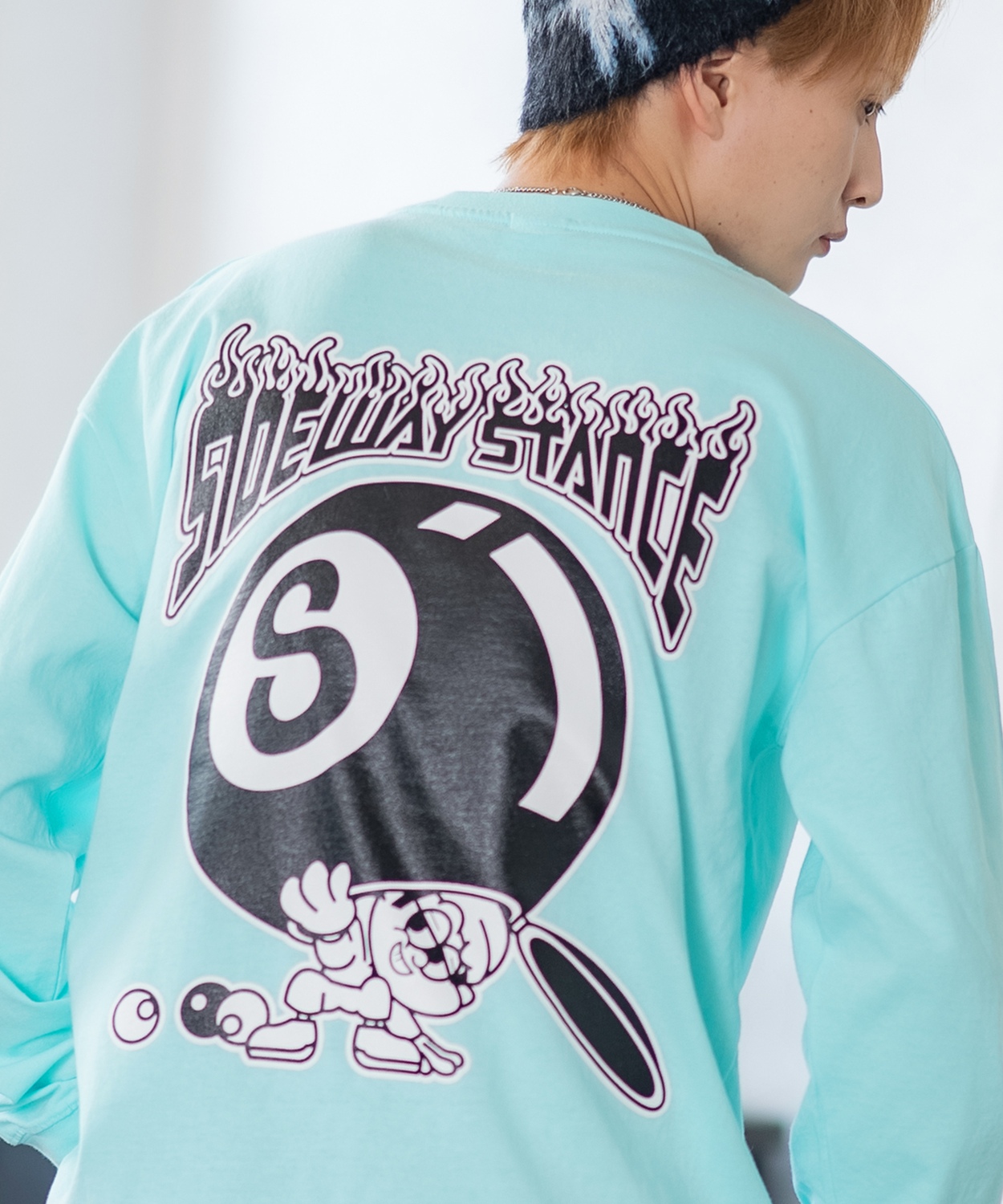 長袖Tシャツ メンズ SIDEWAY STANCE サイドウェイスタンス オリジナルプリント Sボール カットソー ロンT カジュアル スケーター ストリート 古着MIX 韓国 | improves | 03