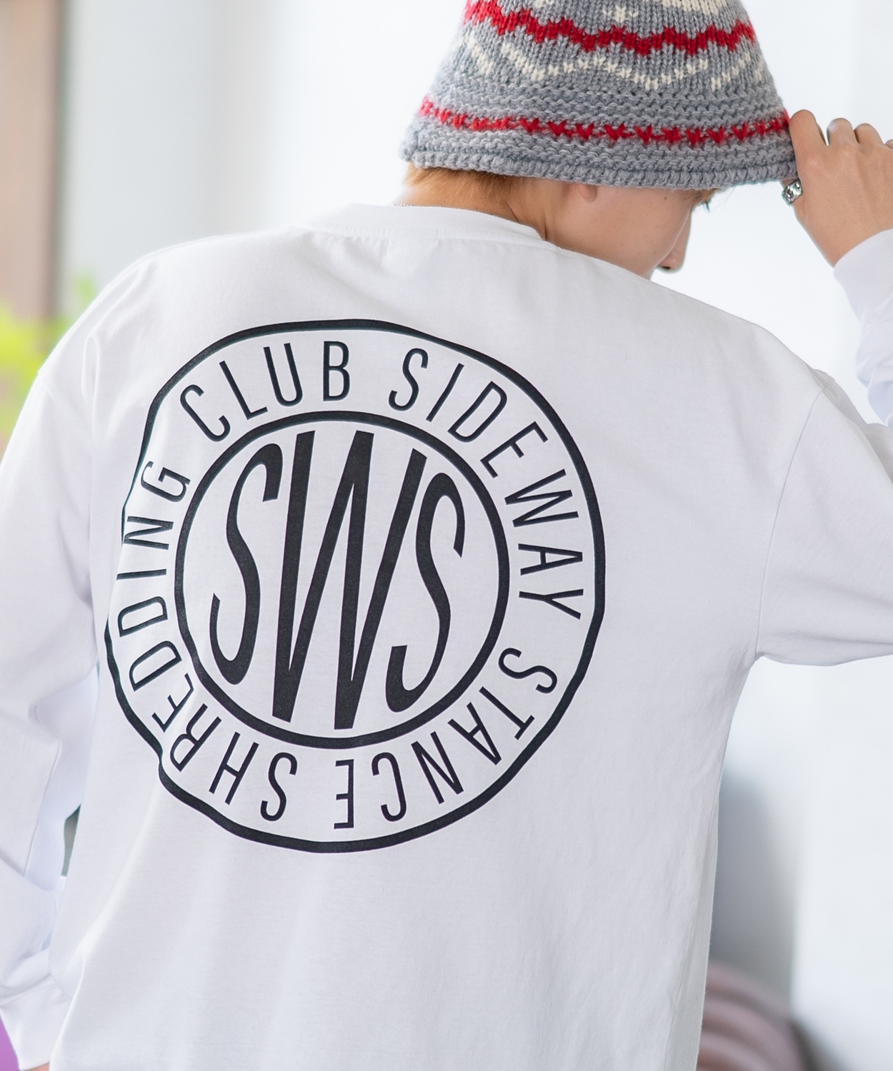 長袖Tシャツ メンズ SIDEWAY STANCE サイドウェイスタンス オリジナルプリント サークルロゴ カットソー ロンT カジュアル スケーター ストリート 古着MIX 韓国 | improves | 01