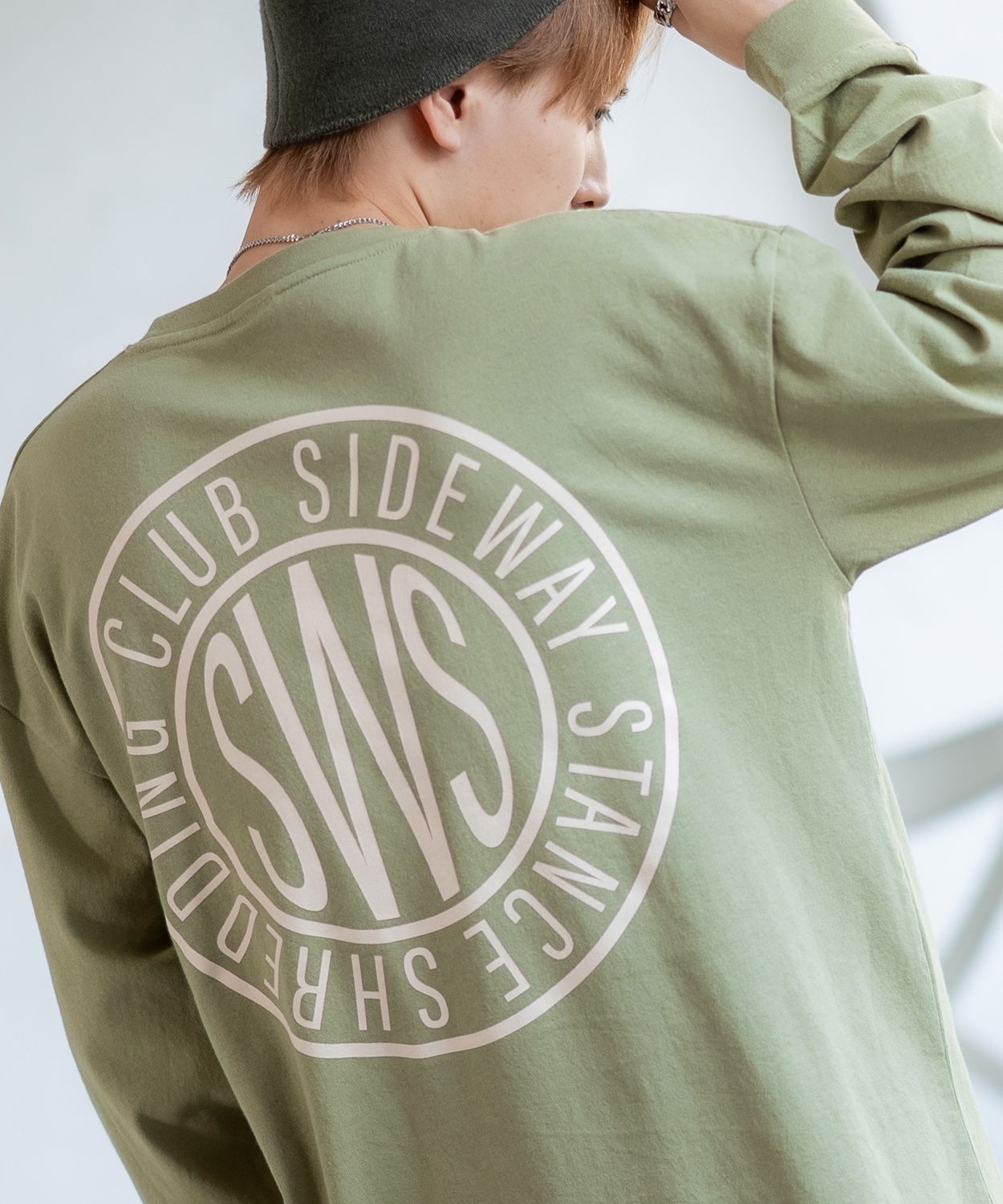 長袖Tシャツ メンズ SIDEWAY STANCE サイドウェイスタンス オリジナルプリント サークルロゴ カットソー ロンT カジュアル スケーター ストリート 古着MIX 韓国 | improves | 03