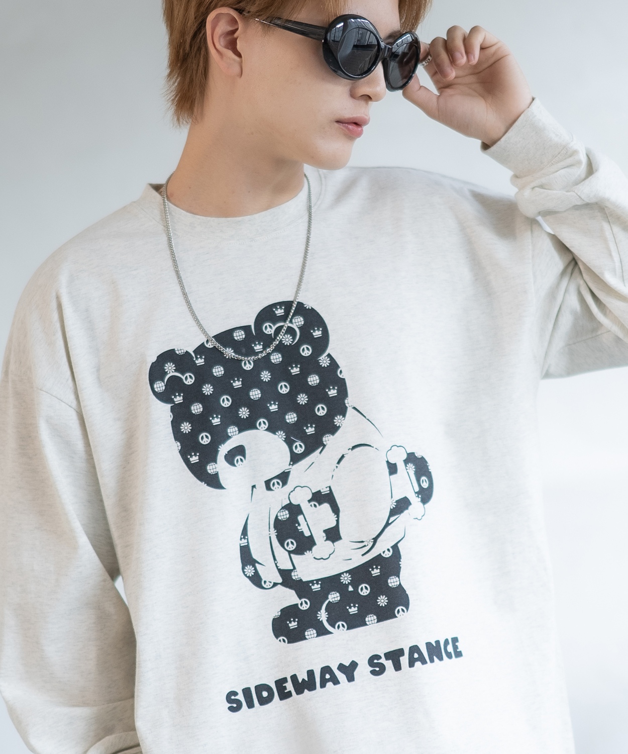 長袖Tシャツ メンズ SIDEWAY STANCE サイドウェイスタンス オリジナルプリント モノグラム カットソー ロンT カジュアル スケーター ストリート 古着MIX 韓国 | improves | 03